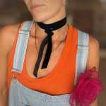 Velourbånd I sort fra le mosch