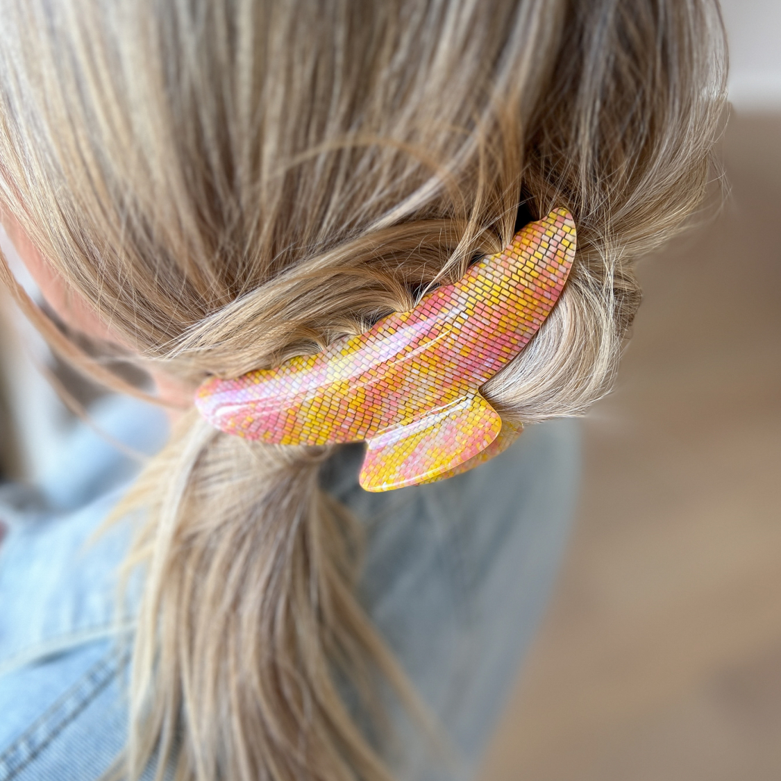 Cloud hårklemme i Glow pink fra le mosch