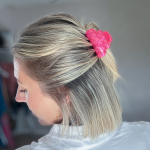 Mini Heaven hårklemme i Harlequin Fuchsia pink fra le mosch