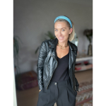 Simi hårbøjle med rhinsten i BLÅ fra le mosch