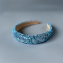 Simi hårbøjle med rhinsten i BLÅ fra le mosch