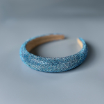 Simi hårbøjle med rhinsten i BLÅ fra le mosch