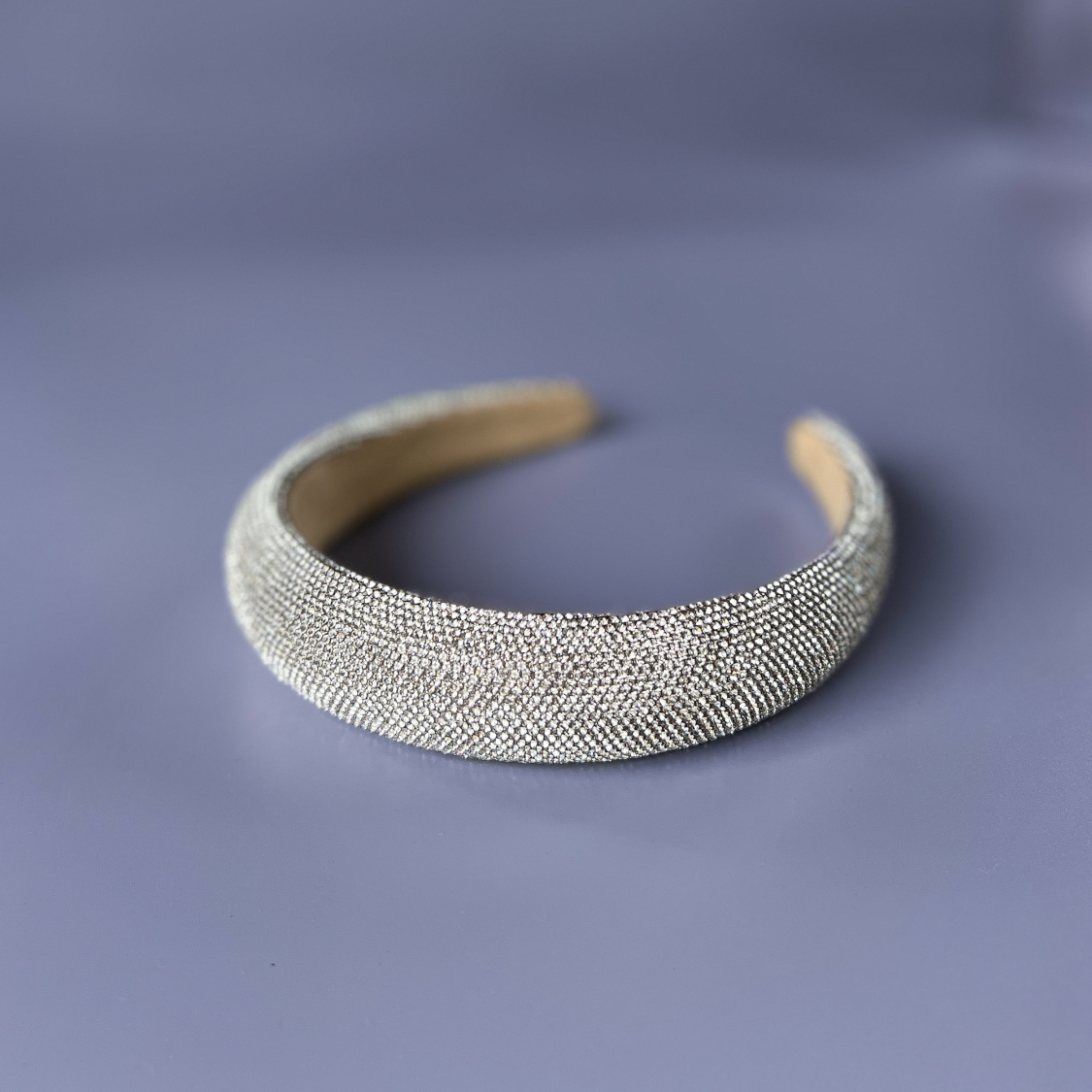 Simi hårbøjle med rhinsten i SØLV fra le mosch