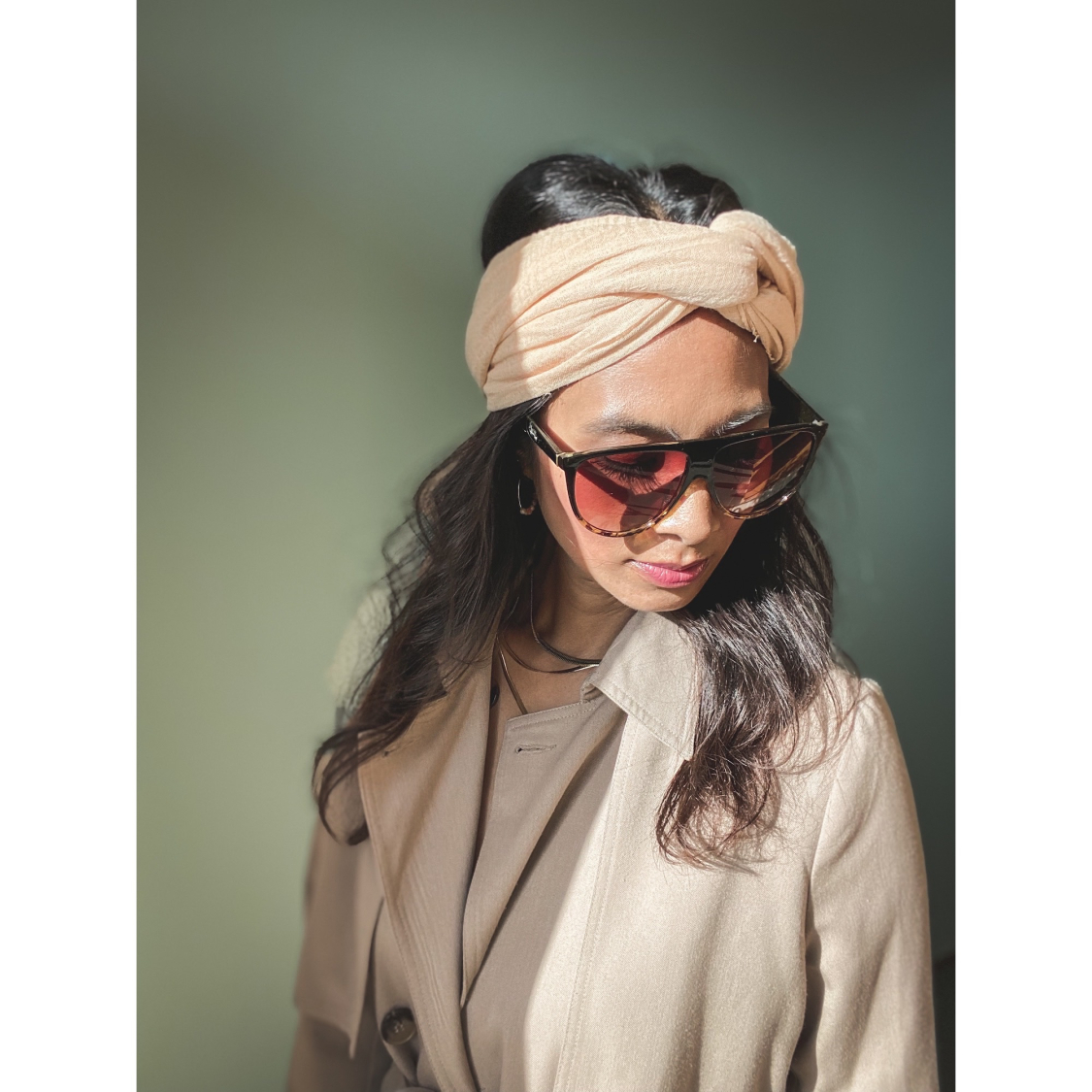 Sully Tørklæde i Beige fra le mosch