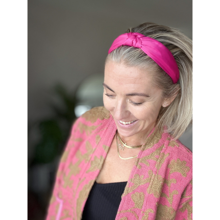 Nadia hårbøjle i Pink Satin fra le mosch