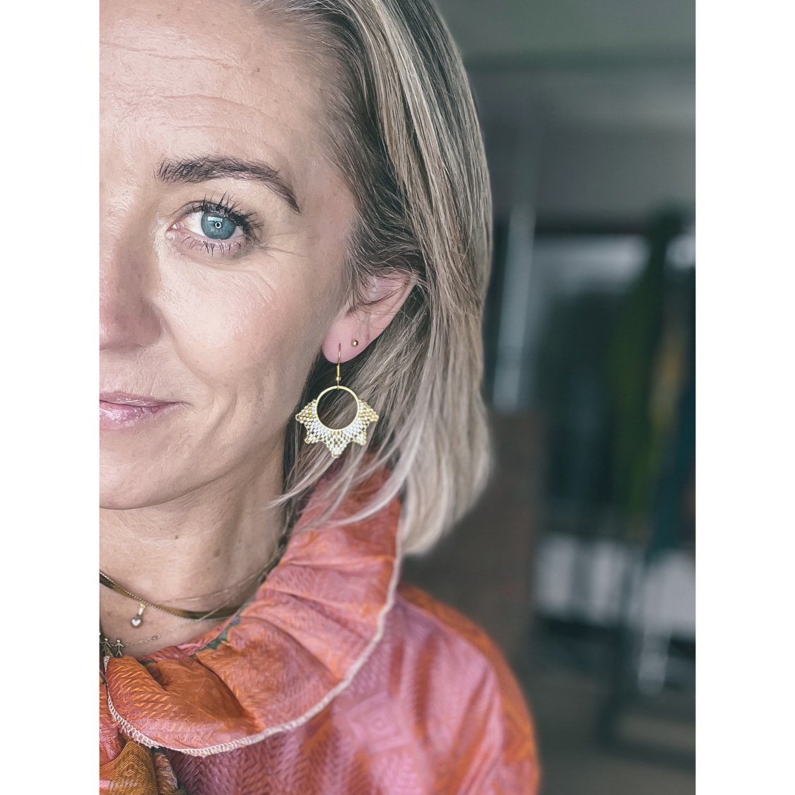 Rio Round øreringe i mint fra le mosch