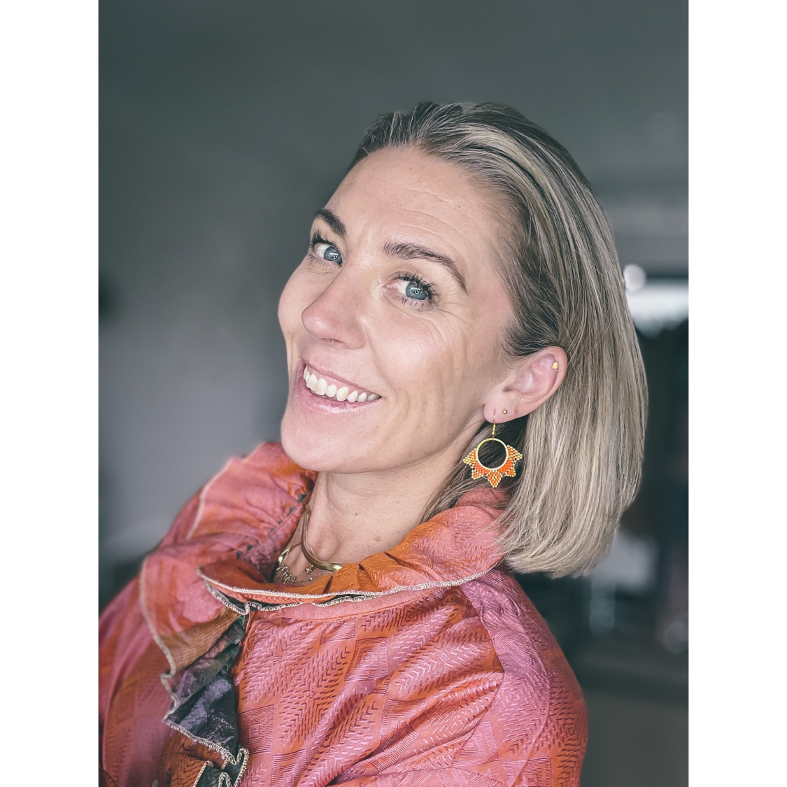 Rio Round øreringe i orange fra le mosch