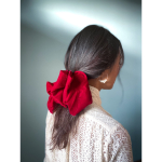 Juliet sløjfe hårspænde i mørkerød velour fra le mosch