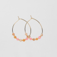 Maja Hoops med sten i pink og orange fra le mosch