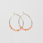 Maja Hoops med sten i pink og orange fra le mosch