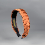 Flarina hårbøjle i Brunt flettet bånd fra le mosch