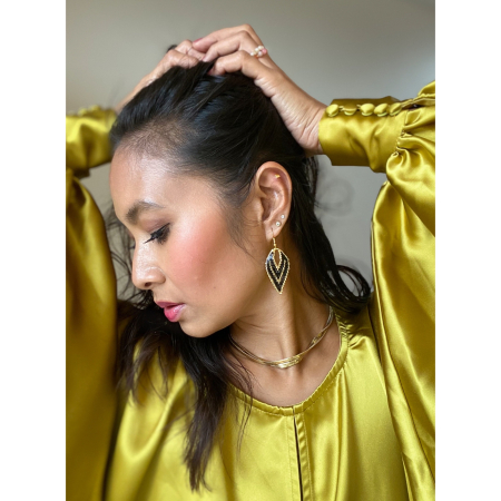 Rio Corto øreringe I sort fra le mosch