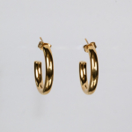 Roxy hoops I forgyldt - 25 mm fra le mosch