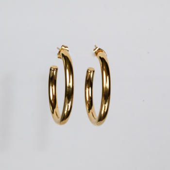 Roxy hoops I forgyldt - 35 mm fra le mosch