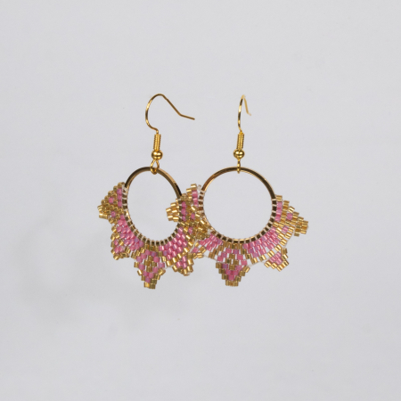 Rio Round øreringe i rosa fra le mosch