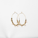Dione Hoops med natursten - rosa fra le mosch Dione Hoops med natursten - rosa fra le mosch