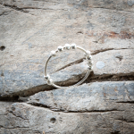 Vilje ring i blank rillet mix forsølvet fra le mosch