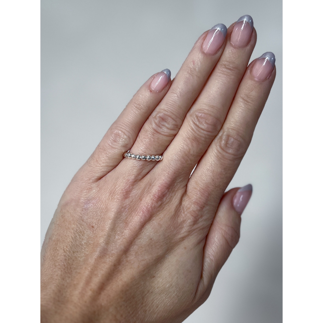 Vilje ring i forsølvet facetteret fra le mosch