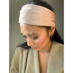 Selma plisseret tørklæde i mud fra le mosch