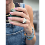 Ariel ring - Hvid Pearl Shell Chip fra le mosch