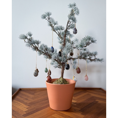 Krystal æg i Ametyst 3x2 cm fra le mosch