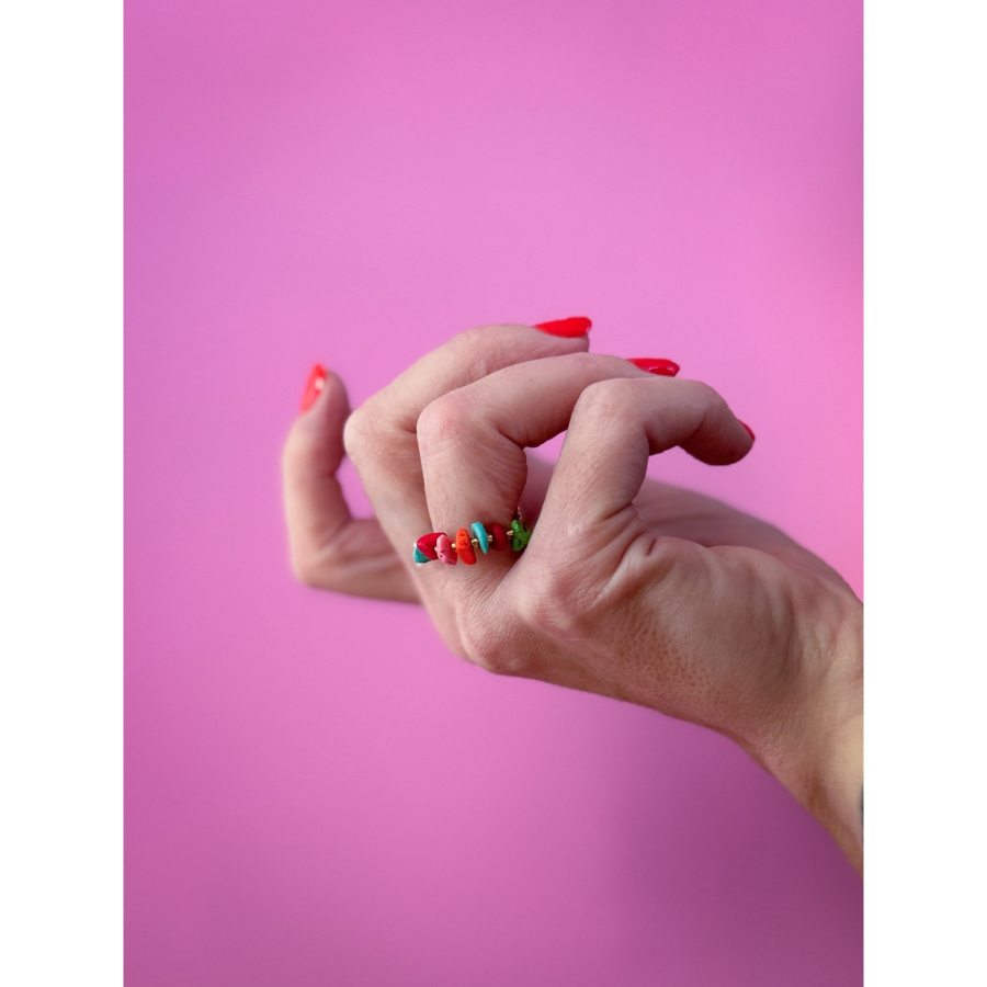 Ariel ring - Multi krystal og sten fra le mosch