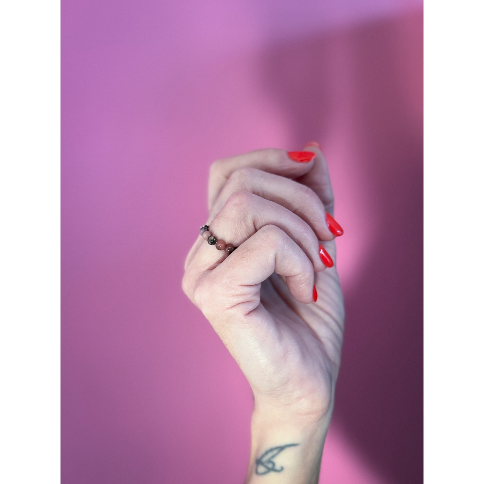 Ariel ring - Rhodoni naturstent fra le mosch