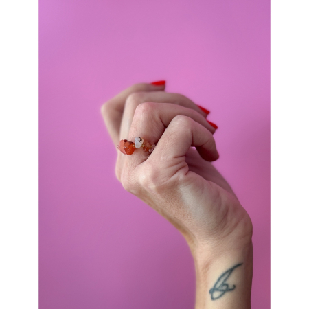 Ariel ring - Rød Agat fra le mosch