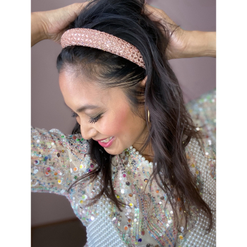 Cobra hårbøjle med similisten - rosé fra le mosch