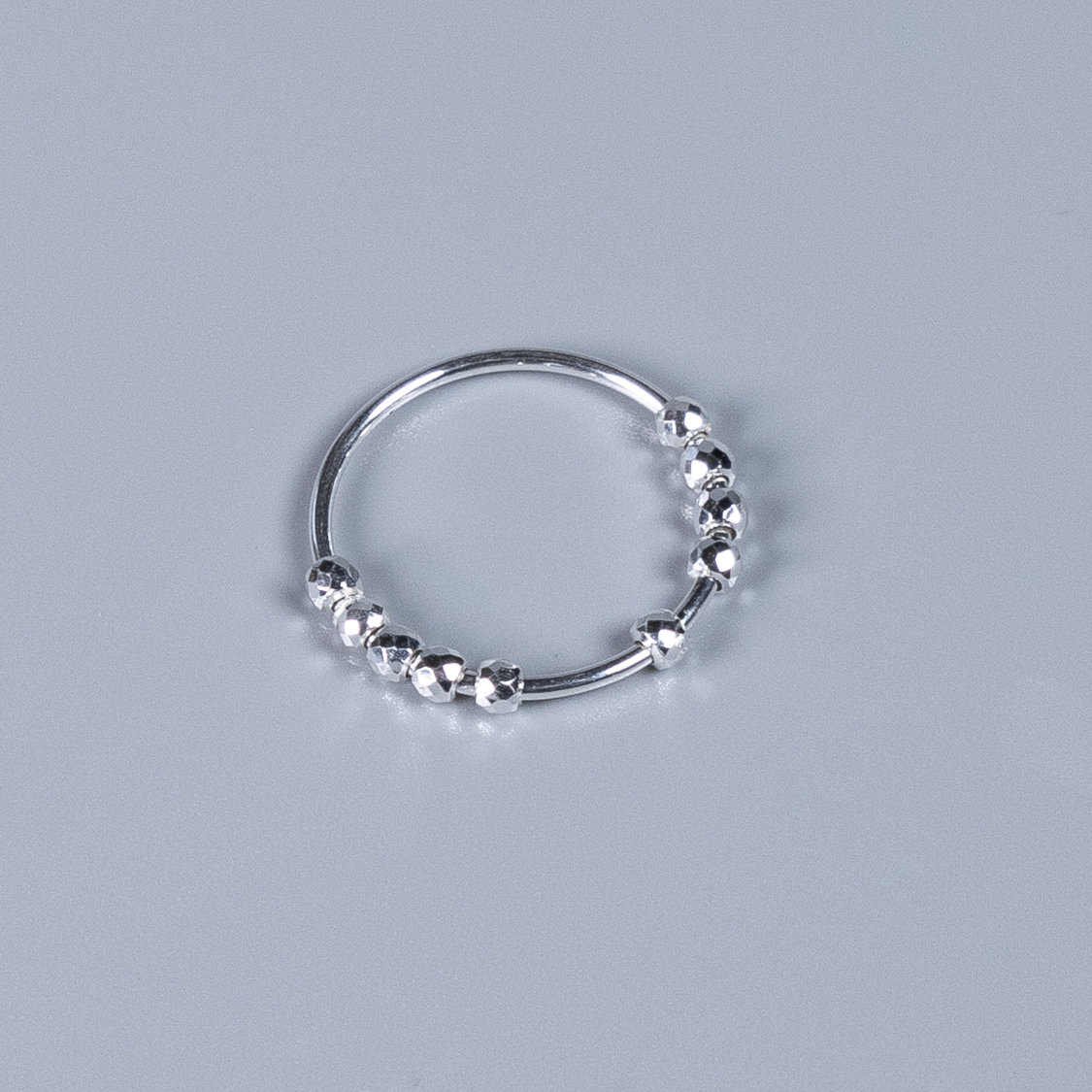 Vilje ring i forsølvet facetteret fra le mosch