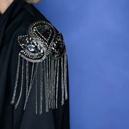 Epaulet - skulderdekoration I sort fra le mosch