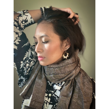 Rio Round øreringe i hvid fra le mosch Rio Round øreringe i hvid fra le mosch