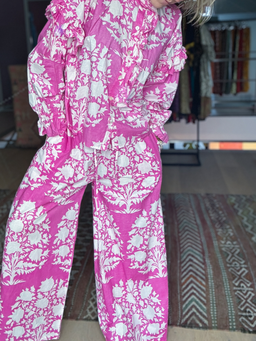 Lullu bukser i Pink Blomst fra le mosch