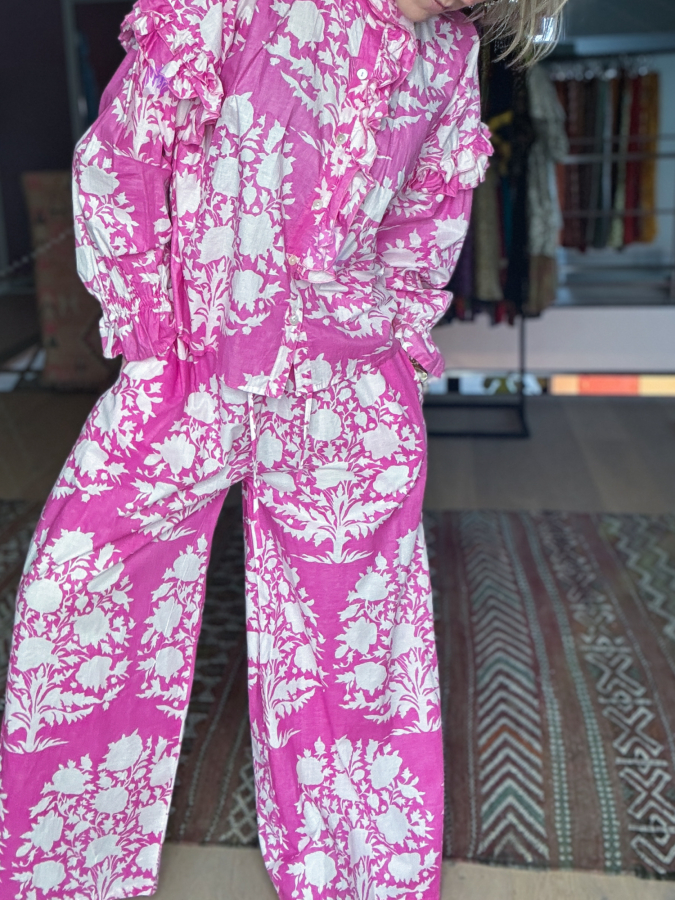 Lullu bukser i Pink Blomst fra le mosch