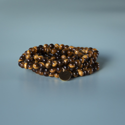 Haniel armbånd Tigerøje natursten 6mm fra le mosch