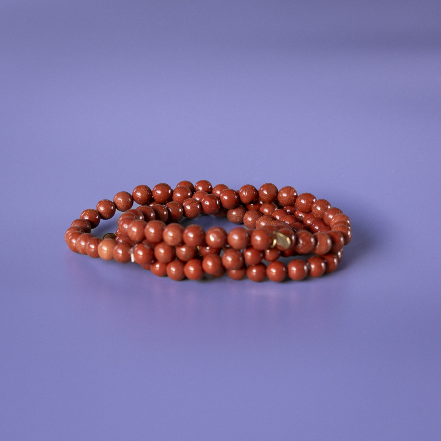 Haniel armbånd i Rød jaspis natursten 6mm fra le mosch