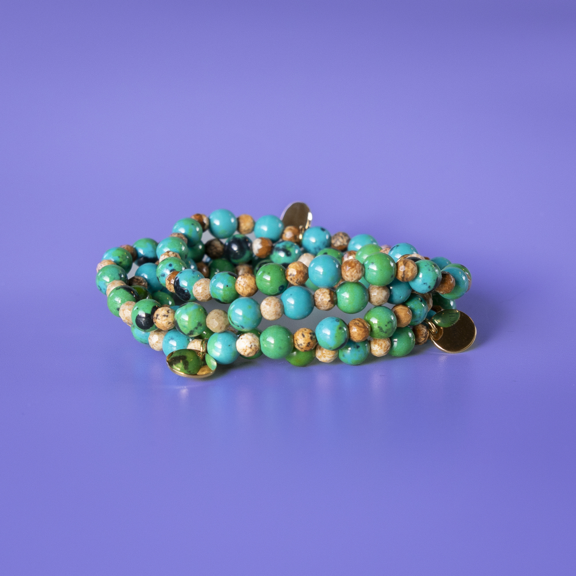 Haniel MIX armbånd i Jaspis Multi natursten fra le mosch