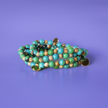 Haniel MIX armbånd i Jaspis Multi natursten fra le mosch Haniel MIX armbånd i Jaspis Multi natursten fra le mosch