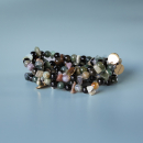 Haniel MIX armbånd i Karneol og Sort Obsedian fra le mosch Haniel MIX armbånd i Karneol og Sort Obsedian fra le mosch