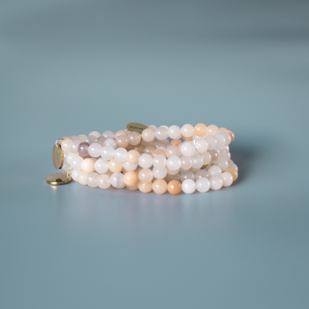 Haniel armbånd i Peach Aventurin natursten 6mm fra le mosch
