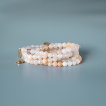 Haniel armbånd i Peach Aventurin natursten 6mm fra le mosch Haniel armbånd i Peach Aventurin natursten 6mm fra le mosch