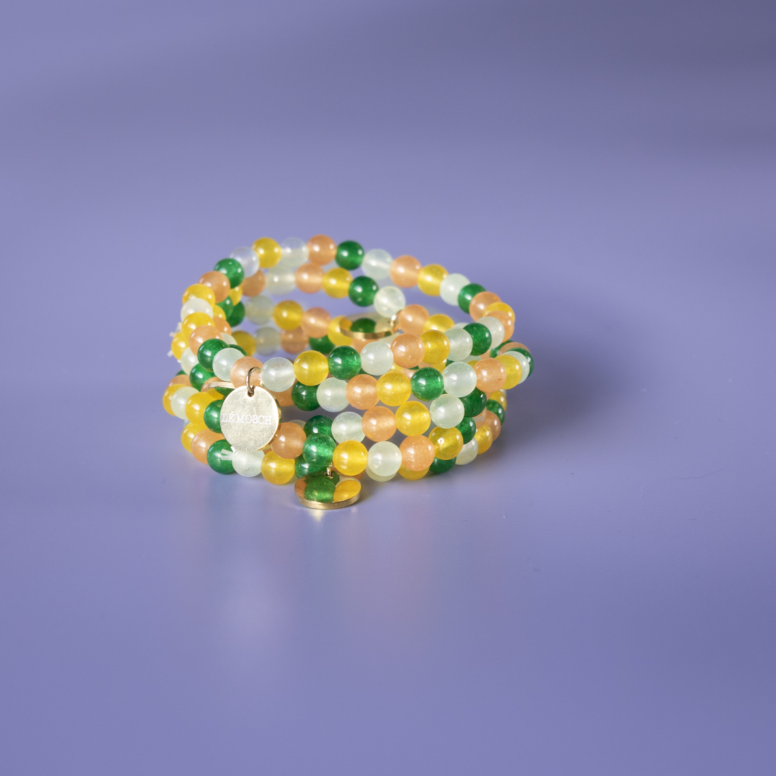 Mix jade natursten armbånd fra le mosch