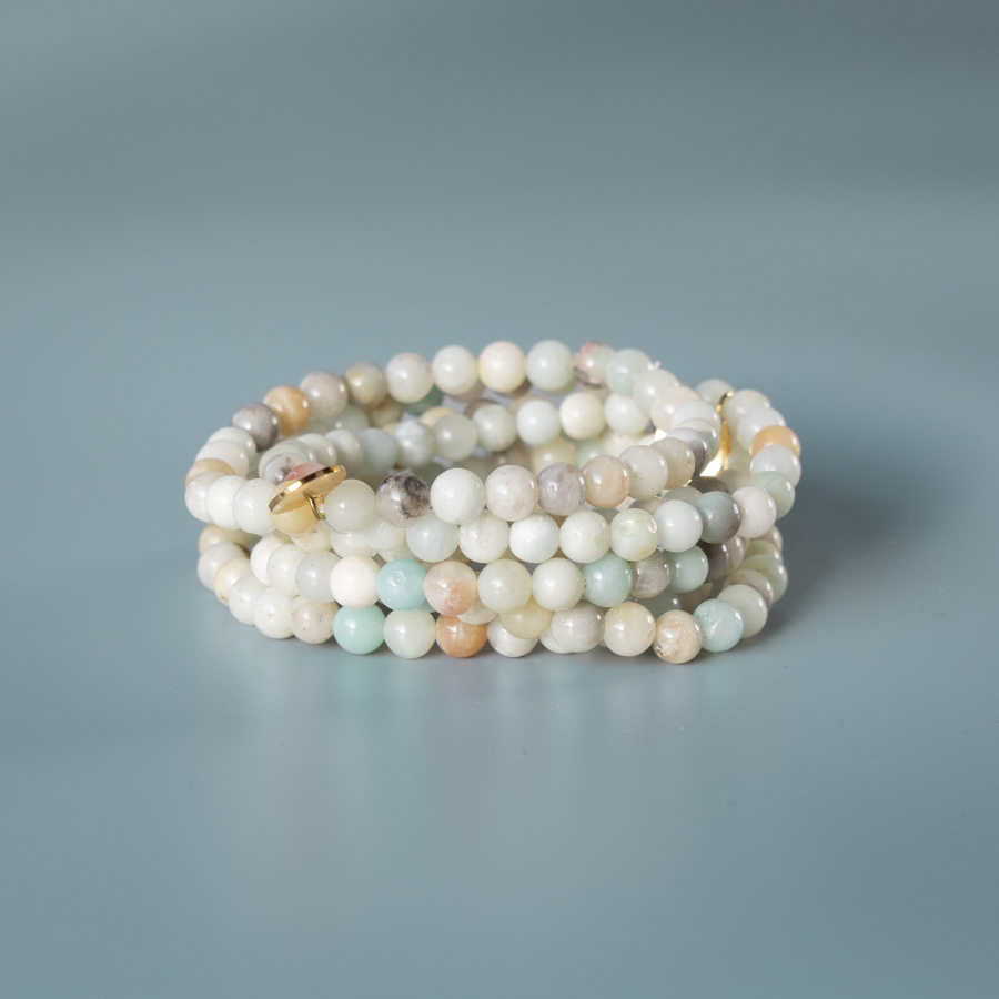 Mix amazonit natursten armbånd fra le mosch