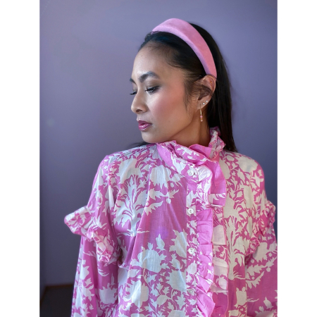 Lucca skjorte i Pink Blomst fra le mosch