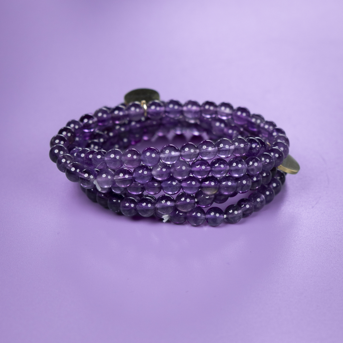 Haniel armbånd i Amethyst natursten 6mm fra le mosch