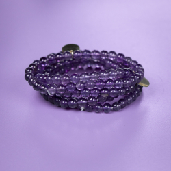Haniel armbånd i Amethyst natursten 6mm fra le mosch