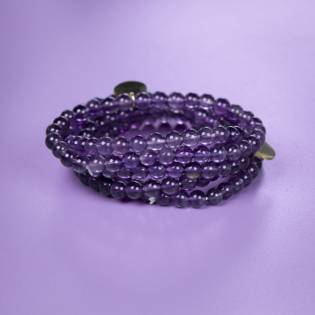 Haniel armbånd i Amethyst natursten 6mm fra le mosch Haniel armbånd i Amethyst natursten 6mm fra le mosch