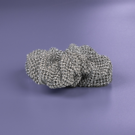 Eddie Metallic Scrunchie I sølvlook fra le mosch