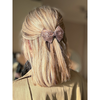 Bellina sløjfe-hårspænde med similisten i Rose fra le mosch