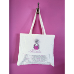 ADHD søstre logo taske fra le mosch. Logo tasken er lavet af kraftig canvas og med stor hank. Vi forsøger at reducerer behovet for engangsplastik ved at tilbyde en holdbar alternativ til plastikposen.